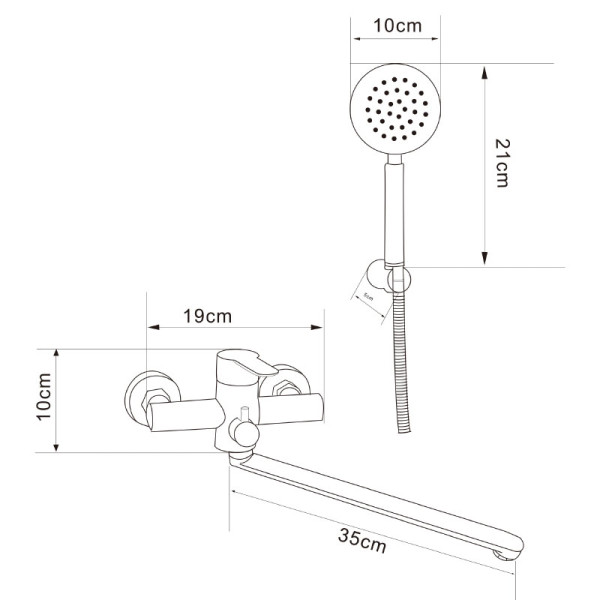 Смеситель для ванны и душа Melodia della vita Orchestra хром (MDV30541ss) Смеситель для ванны и душа Melodia della vita Orchestra хром (MDV30541ss)