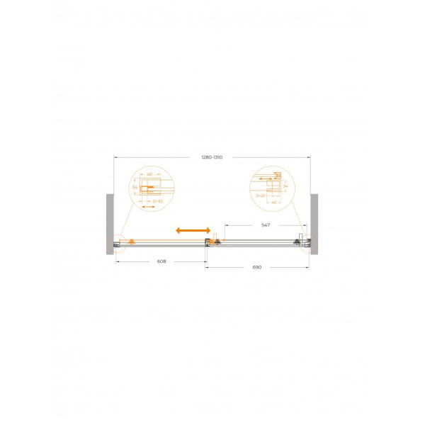 Душевая дверь Cezares Plane 131x195 стекло прозрачное, профиль хром (PLANE-BF-1-130-C-CR) Душевая дверь Cezares Plane 131x195 стекло прозрачное, профиль хром (PLANE-BF-1-130-C-CR)