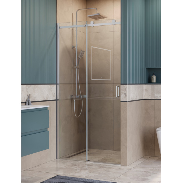 Душевая дверь BelBagno Soft Close-2 110x200 стекло прозрачное, профиль хром глянцевый (SOFT_CLOSE-2-BF-1-110-C-Cr)