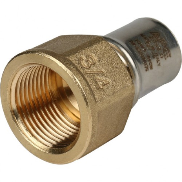 Соединение прямое 20*3/4"В Stout (пресс, латунь) SFP-0002-003420