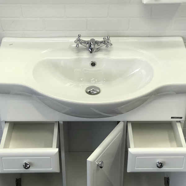 Тумба напольная Comforty Рига 875x880x510 дуб сонома матовый с раковиной (00-00001556)