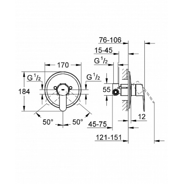 Смеситель для душа Grohe Eurostyle Cosmopolitan (33635002)