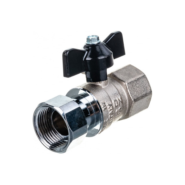 Кран Stout 3/4"x3/4" ВР шаровой накидной гайкой (ручка бабочка) (SVB-0009-000020) Кран Stout 3/4"x3/4" ВР шаровой накидной гайкой (ручка бабочка) (SVB-0009-000020)