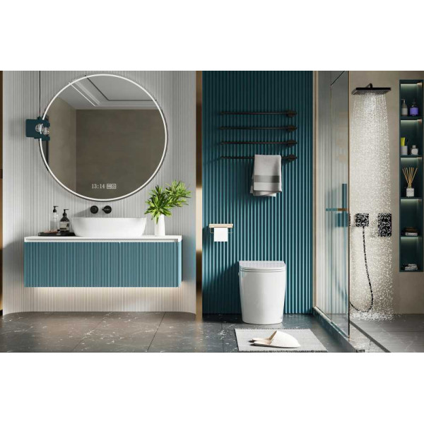 Унитаз напольный Abber Bequem с импульсным смывом, белый (AC1114P)