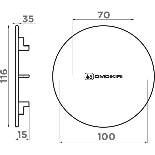 Декоративная накладка для выпуска Omoikiri в цвете WH. для моек с диаметром выпуска 3,5 дюйма. сталь нержавеющая/пластик (4956775)