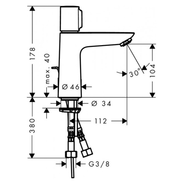 Смеситель для раковины Hansgrohe Talis Select E (71750000)