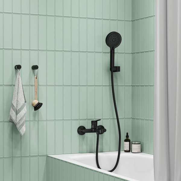 Держатель для ручного душа Iddis Agua черный (AGUBP00i53)