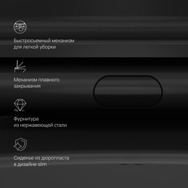 Унитаз подвесной AM.PM Func 49 см FlashClean с сиденьем микролифт черный матовый (C8F1700MBSC)