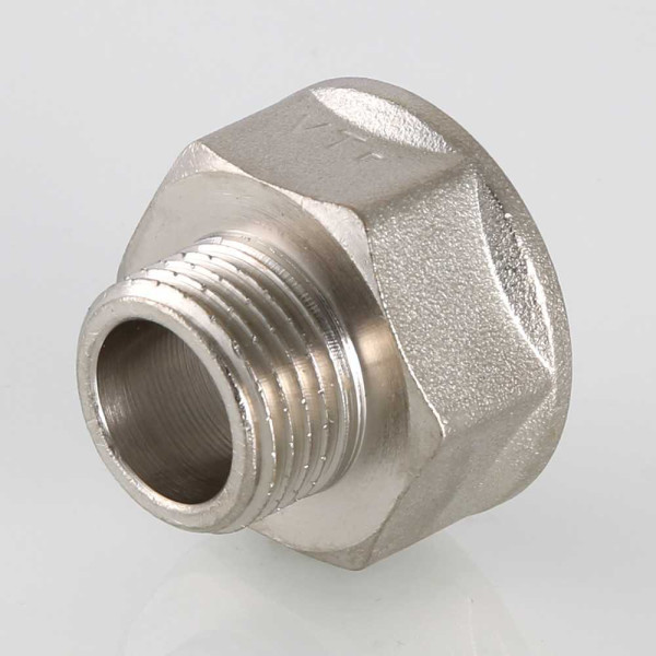 Переход 3/8"Нх1/2"В Valtec (никель) (VTr.592.N.0403) Переход 3/8"Нх1/2"В Valtec (никель) (VTr.592.N.0403)