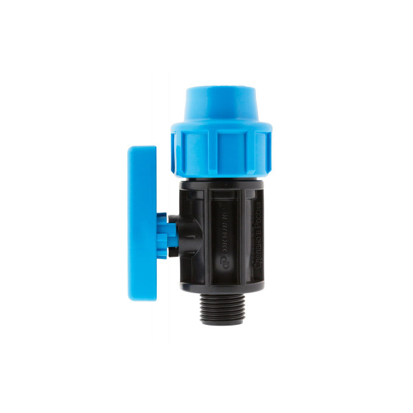 Кран шаровый 20*1/2"Н Джилекс (для п/э трубы, PP) (9364)