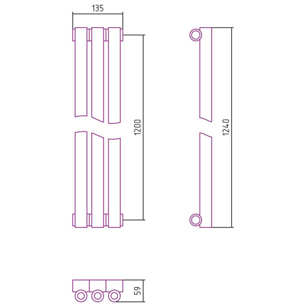 Дизайн-радиатор Сунержа Эстет-0 1200*135 3 секции белый (12-0331-1203) Дизайн-радиатор Сунержа Эстет-0 1200*135 3 секции белый (12-0331-1203)
