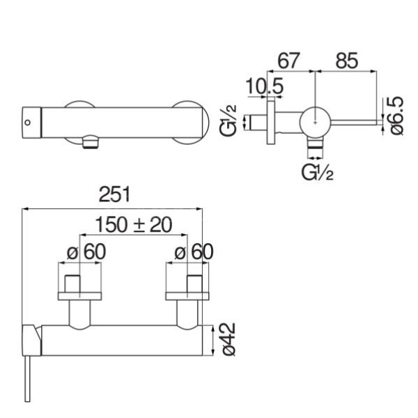 Смеситель для душа Nobili Velis хром (VE125130CR) Смеситель для душа Nobili Velis хром (VE125130CR)