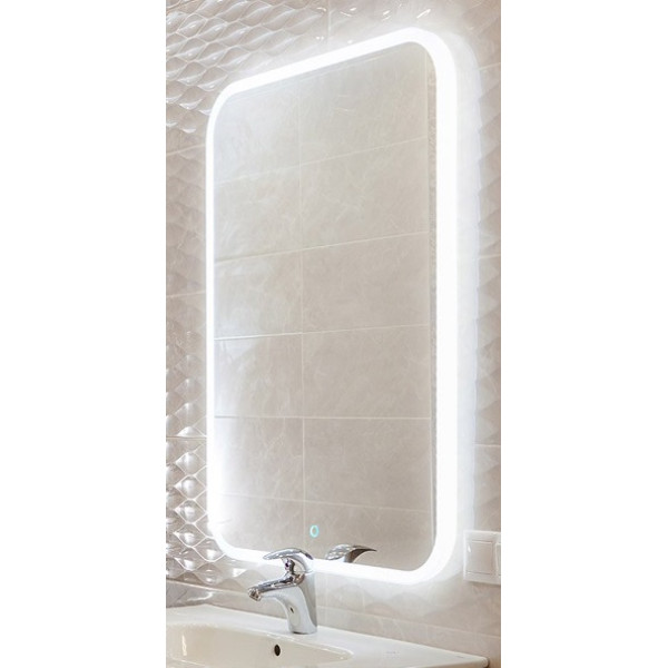 Зеркало Континент Glamour 50х70 с LED подсветкой и сенсорным выключателем Зеркало Континент Glamour 50х70 с LED подсветкой и сенсорным выключателем