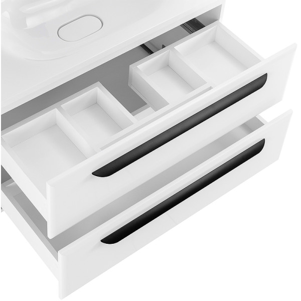 Тумба подвесная Cezares Eco 75x50 Bianco Lucido (ECO-75-2C-SO-BL)