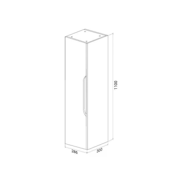 Пенал подвесной Iddis Ray 30 см белый (RAY30W0i97)