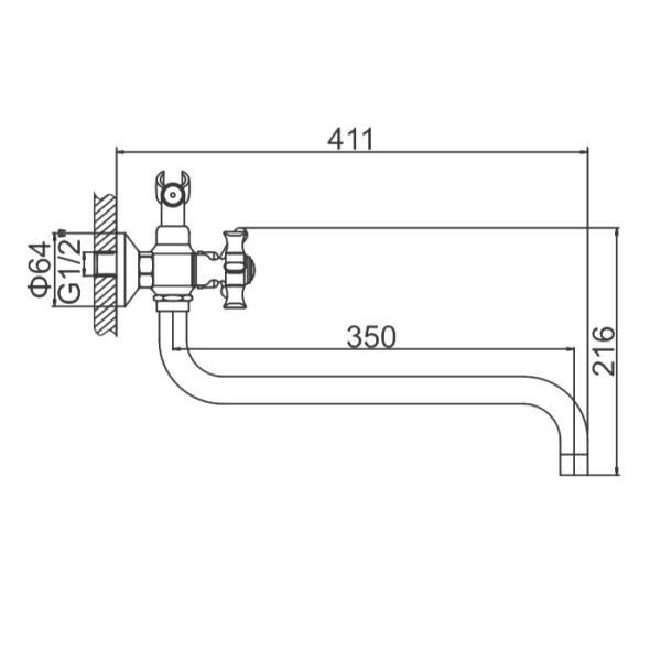 Смеситель для ванны и душа Ledeme с душевым гарнитуром (L2611-2) Смеситель для ванны и душа Ledeme с душевым гарнитуром (L2611-2)