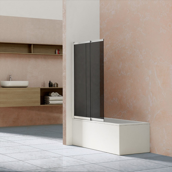 Душевая шторка для ванны Vincea 1000х1450 стекло тонированное, профиль хром (VSB-1E100CG) Душевая шторка для ванны Vincea 1000х1450 стекло тонированное, профиль хром (VSB-1E100CG)