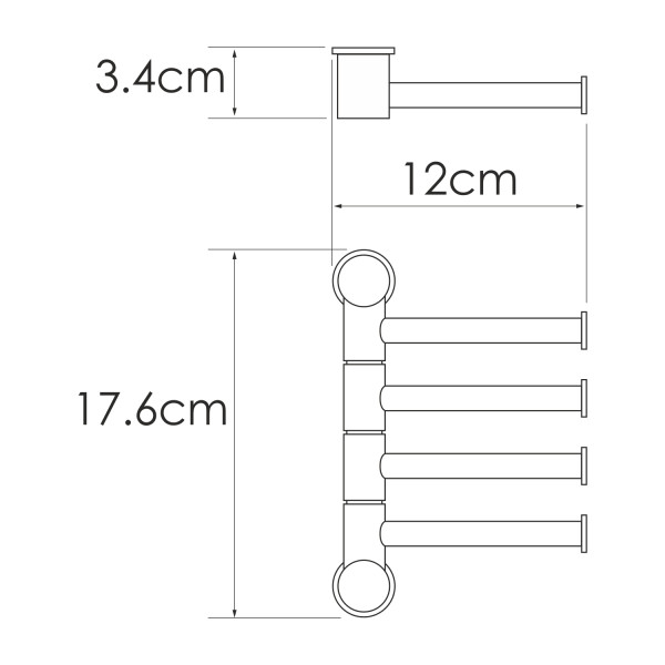 Полотенцедержатель WasserKRAFT (K-1054B)