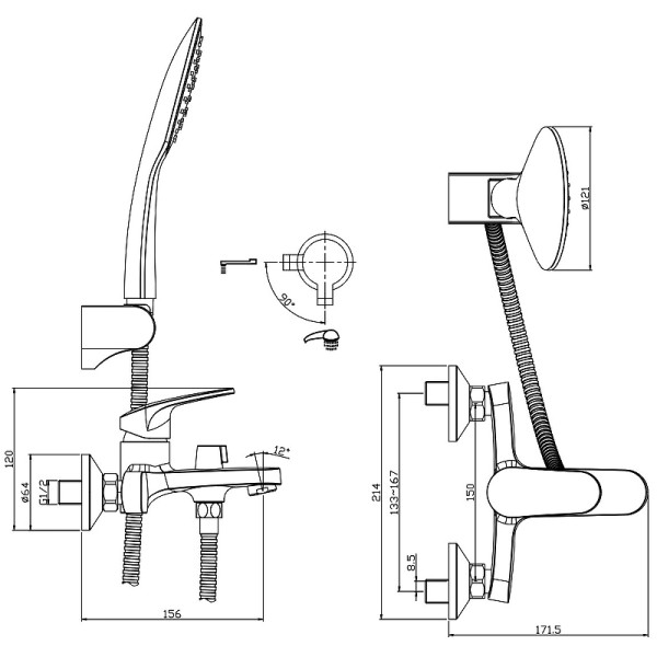 Смеситель для ванны Rossinka RS 45 хром (RS45-30) Смеситель для ванны Rossinka RS 45 хром (RS45-30)