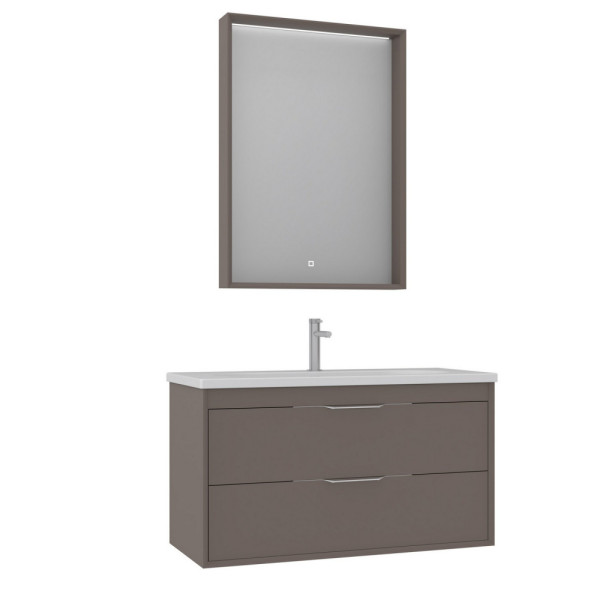 Тумба подвесная Orka Clay 1000x500x520 с раковиной soil (5004386) Тумба подвесная Orka Clay 1000x500x520 с раковиной soil (5004386)
