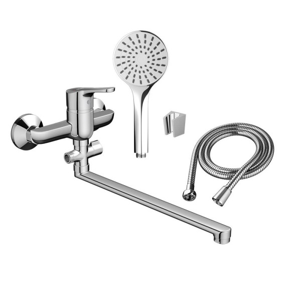 Смеситель для ванны и душа Dorff Norma с душевым набором хром (D1095000) Смеситель для ванны и душа Dorff Norma с душевым набором хром (D1095000)