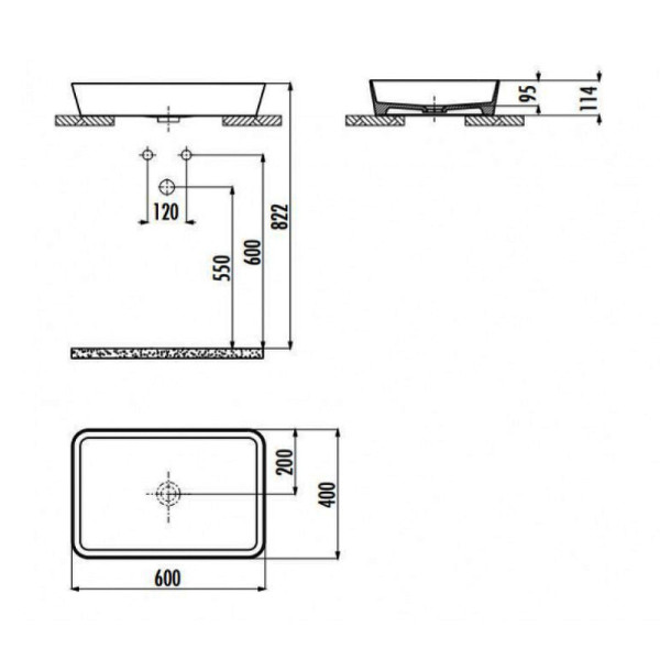 Раковина накладная Creavit Loop 60x40 белая (LP060-00CB00E-0000) Раковина накладная Creavit Loop 60x40 белая (LP060-00CB00E-0000)