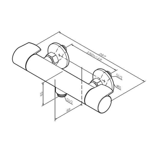 Смеситель для душа AM.PM X-Joy хром (F85A40000) Смеситель для душа AM.PM X-Joy хром (F85A40000)