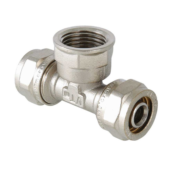 Тройник 20*3/4"В*20 Valtec (обжим) (VTm.332.N.200520) Тройник 20*3/4"В*20 Valtec (обжим) (VTm.332.N.200520)