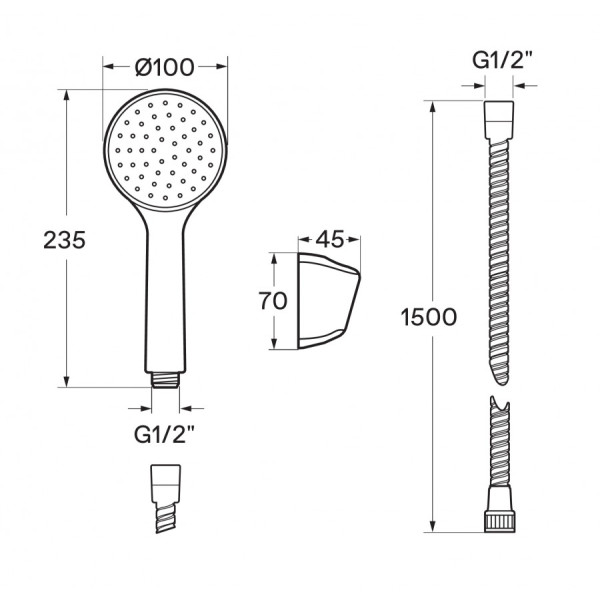 Смеситель для ванны и душа Santek Найра хром с душевым гарнитуром (WH5A12001C001) Смеситель для ванны и душа Santek Найра хром с душевым гарнитуром (WH5A12001C001)
