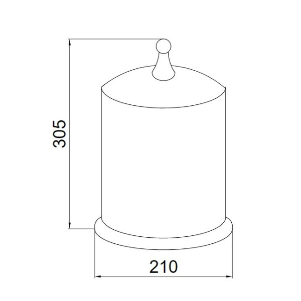 Ведро для мусора Boheme Brillante 21x21x30,5 хром (10451)