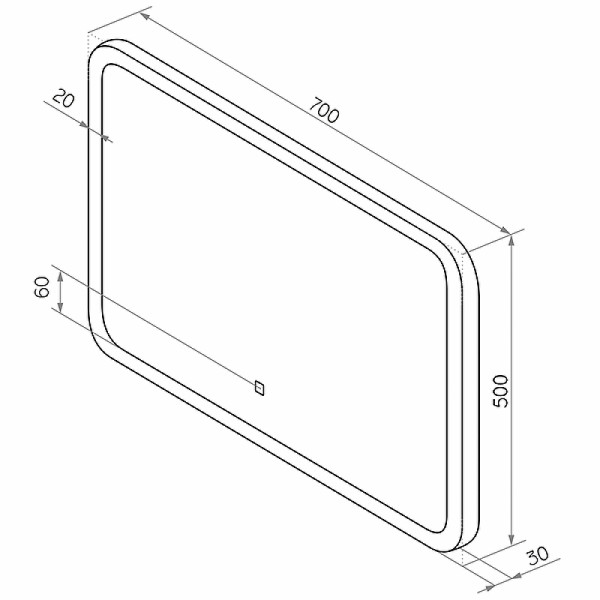 Зеркало с подсветкой Континент Demure Led 700х500 (ЗЛП168)