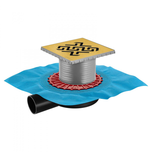 Трап Berges водосток Zentrum Antik 150х150, бронза, выпуск D50 H65 боковой (094365) Трап Berges водосток Zentrum Antik 150х150, бронза, выпуск D50 H65 боковой (094365)