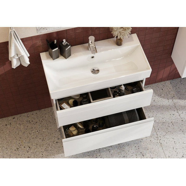 Тумба подвесная Roca Oleta 76x37,4x54,8 белый матовый (857640501)