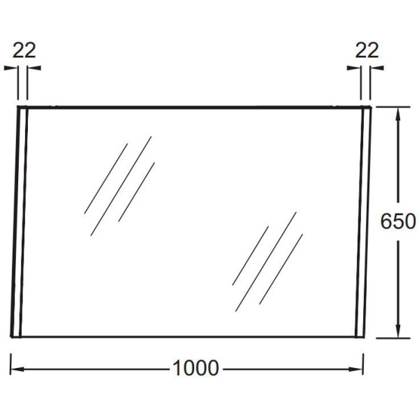 Зеркало Jacob Delafon Sherwood 1000x22x650 дуб состаренный (EB1837RU-P13)