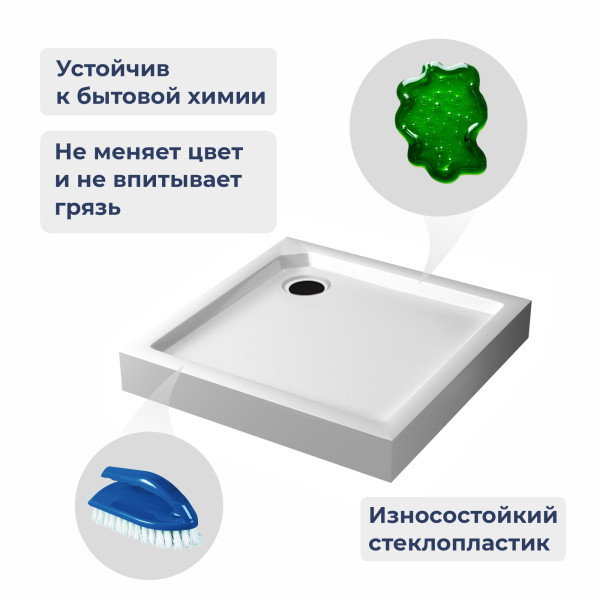 Душевой поддон RGW SMC-C-088W 80x80 белый (12350188-0101) Душевой поддон RGW SMC-C-088W 80x80 белый (12350188-0101)