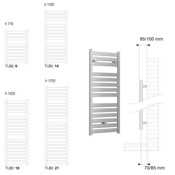 Полотенцесушитель водяной Lazzarini Capri 11500x5000 белый, прямой (386131)