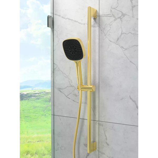 Душевой гарнитур Vitra Core Square 3 режима брашированное золото (A4591725EXP)