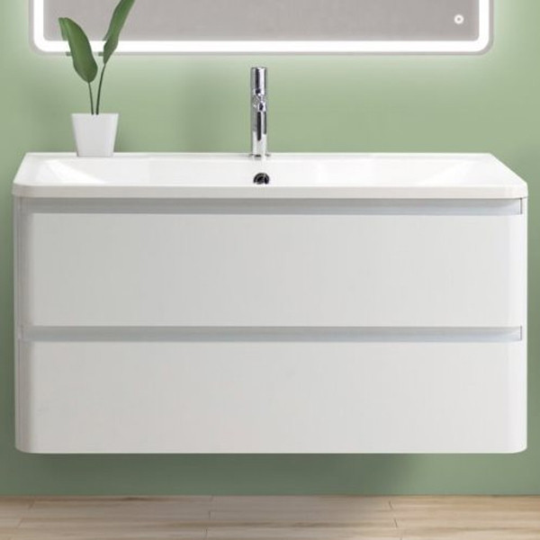 Тумба подвесная BelBagno Albano 90 см Bianco Lucido (Albano-900-2C-SO-BL) Тумба подвесная BelBagno Albano 90 см Bianco Lucido (Albano-900-2C-SO-BL)