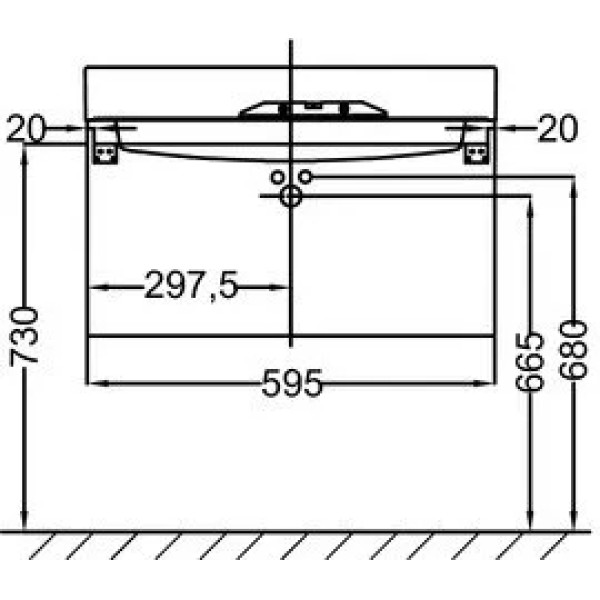 Тумба подвесная Jacob Delafon Rythmik 59,5 дуб квебекский (EB1300-E10)