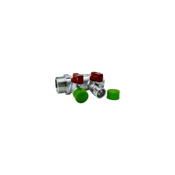 Коллектор 2 отв. с шар. клапанами 1*1/2"(16) (никель) Kromwell красные ручки (EU.ST3042275 2x1x12_k) Коллектор 2 отв. с шар. клапанами 1*1/2"(16) (никель) Kromwell красные ручки (EU.ST3042275 2x1x12_k)