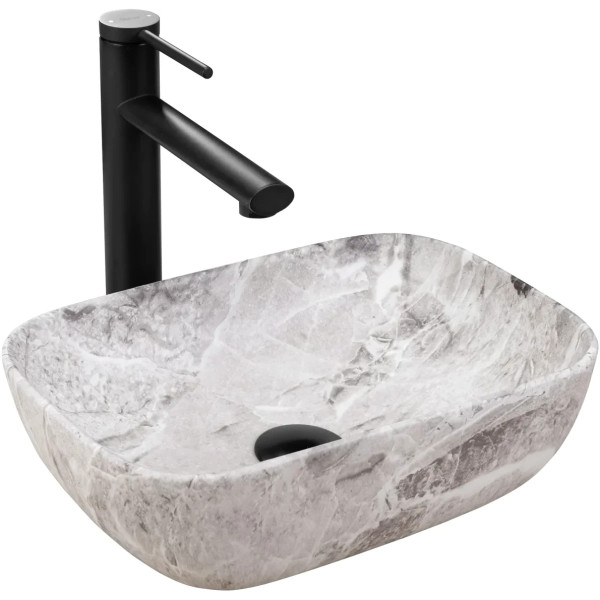 Раковина накладная REA Belinda mini Stone mat 36x25x11,5 мрамор (REA-U3321) Раковина накладная REA Belinda mini Stone mat 36x25x11,5 мрамор (REA-U3321)