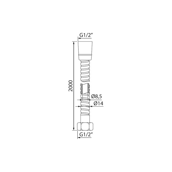Шланг для душа Iddis Optima Home 200 см хром (A50211 2.0) Шланг для душа Iddis Optima Home 200 см хром (A50211 2.0)
