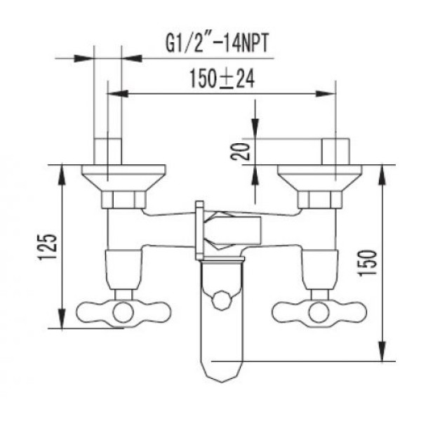 Смеситель для ванны и душа SMARTsant Кросс (SM110003АА_R)