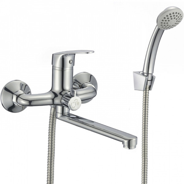 Смеситель для ванны и душа Milardo Simp с душевым комплектом, хром (SIMSB02M02) Смеситель для ванны и душа Milardo Simp с душевым комплектом, хром (SIMSB02M02)