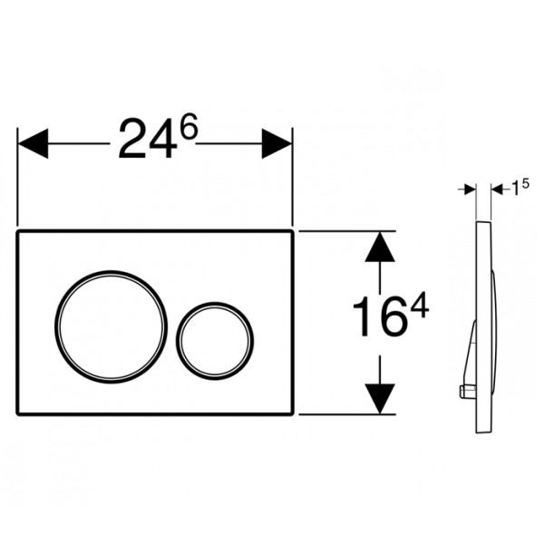 Клавиша смывная Geberit Sigma 20 (115.882.JQ.1)