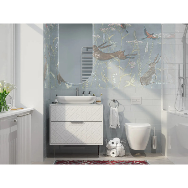 Тумба подвесная 1Marka Forest 800x440x600 белый (Ц0000008654)