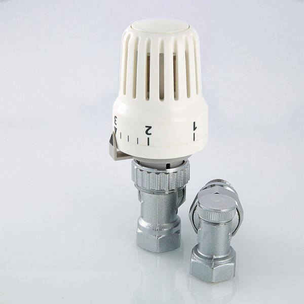 Комплект термостатический угловой 1/2" Valtec VT.045.N (3 в 1) (VT.045.N.04) Комплект термостатический угловой 1/2" Valtec VT.045.N (3 в 1) (VT.045.N.04)