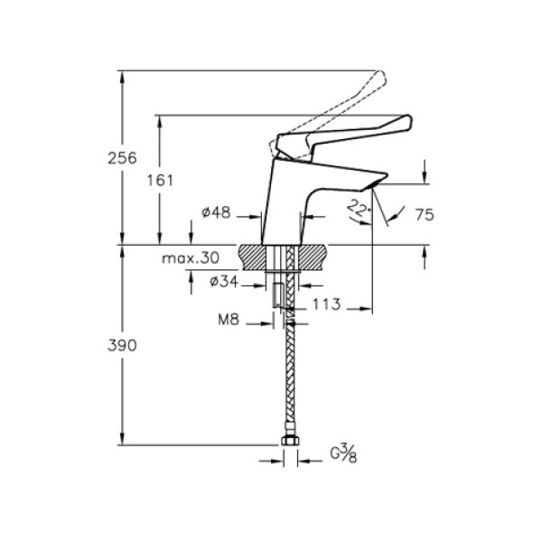 Смеситель для раковины Vitra Aquamed (A42484EXP) Смеситель для раковины Vitra Aquamed (A42484EXP)