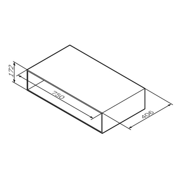 Ниша подвесная AM.PM Gem 75х42х17,2 глубокий синий, матовый (M90OHX0750DM)