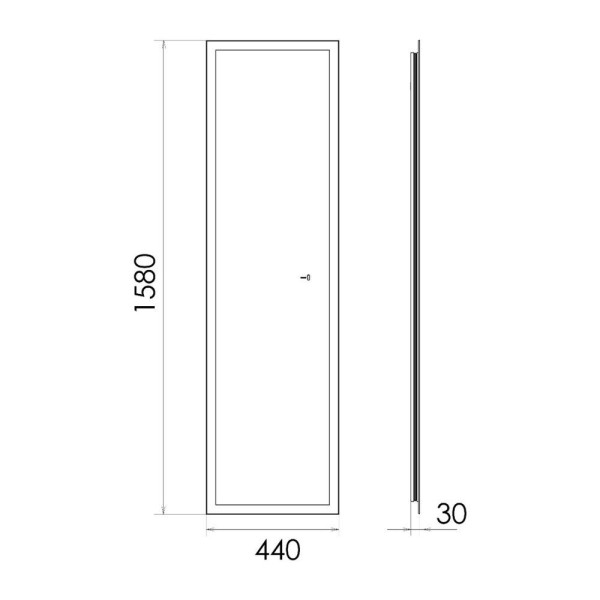 Зеркало Comforty Марио 440x1580x30 дуб темный матовый (00-00001231)